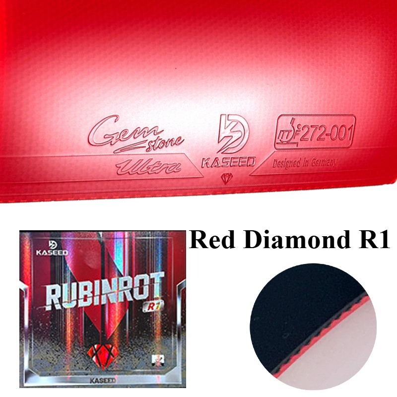 Board Game Table - KASEED Red Diamond R1 Tafeltennisrubber met