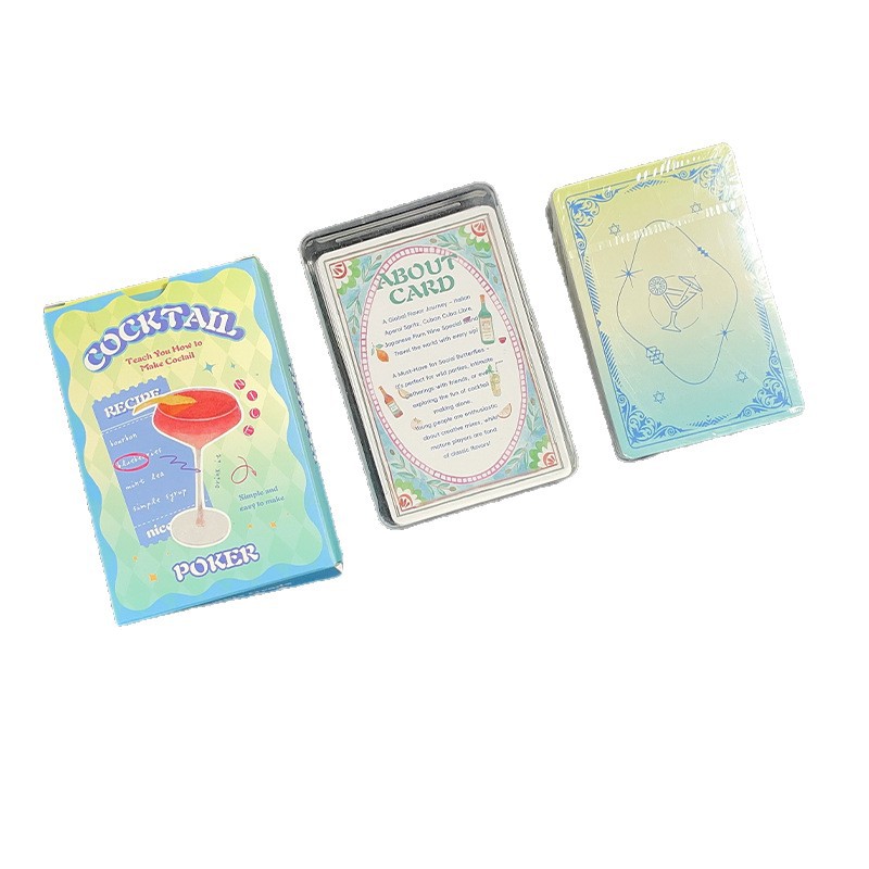 Board Game Night - Gloednieuwe, grappige cocktail-pokerkaarten, kleurrijk speelkaartspel voor