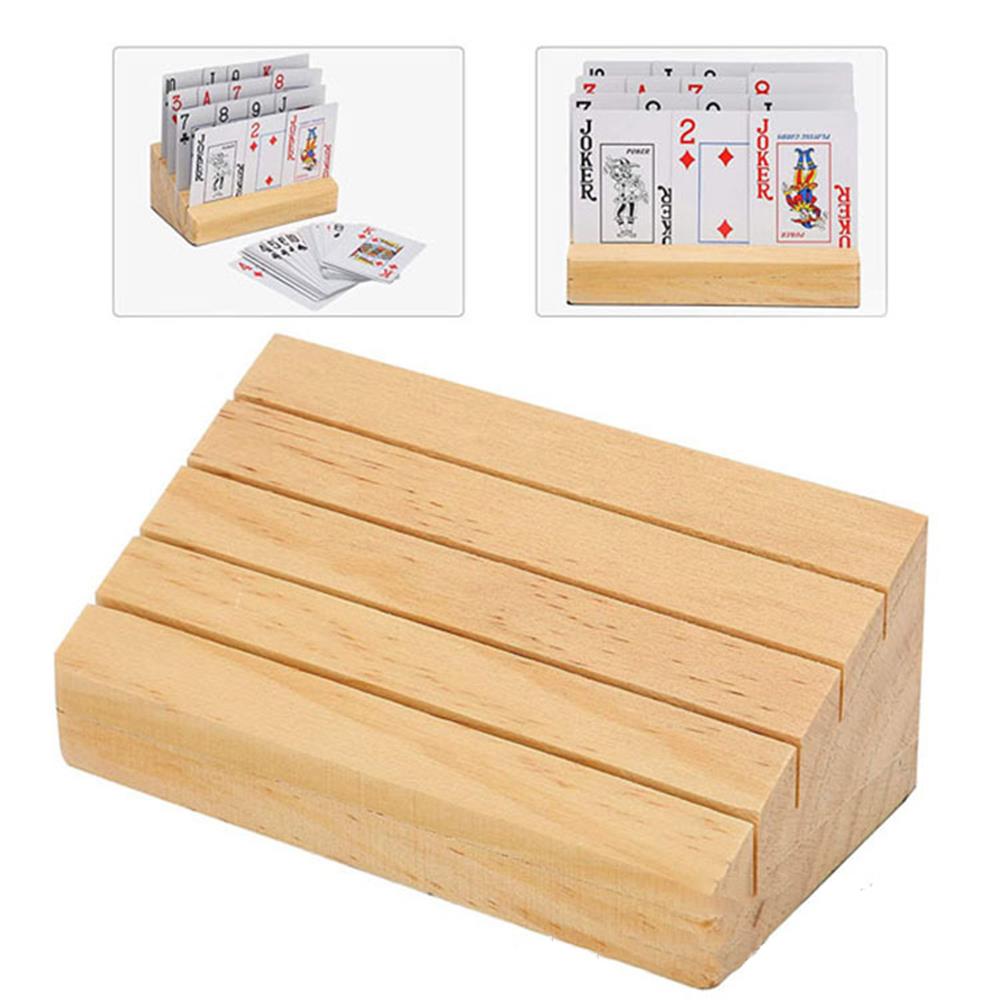 Board Game Yearbook - Handsfree houten speelkaarthouder, bordspel pokerstoel, luie