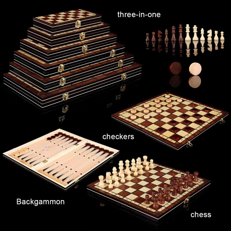 3 in 1 Houten Schaakspel Draag - Board Game Yearbook recensie en prijs