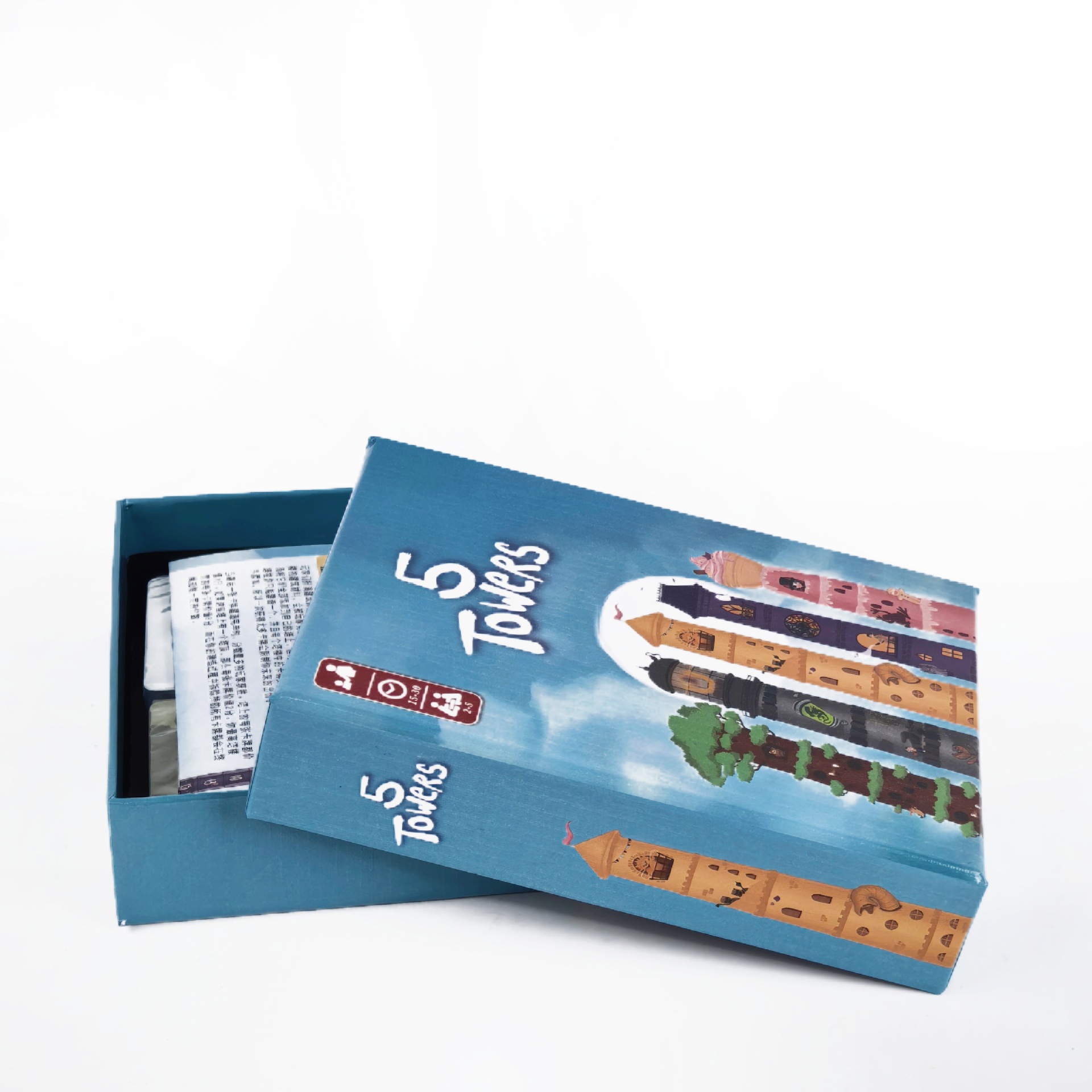 5 Towers Strategie Stapeltoren - Board Game For 5 Players recensie en prijs