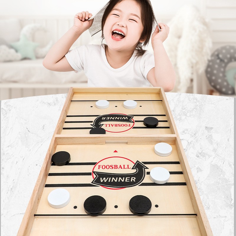 2-in-1 houten ijshockey & scha - Board Game Family recensie en prijs