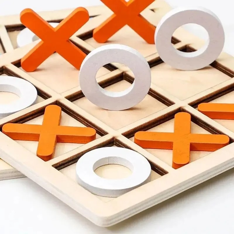 Houten Tic Tac Toe Games Puzze - Board Game Family recensie en prijs
