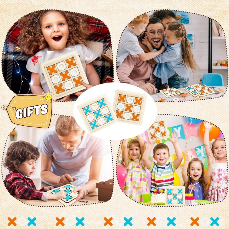 Houten Tic Tac Toe Games Puzze - Board Game Family recensie en prijs